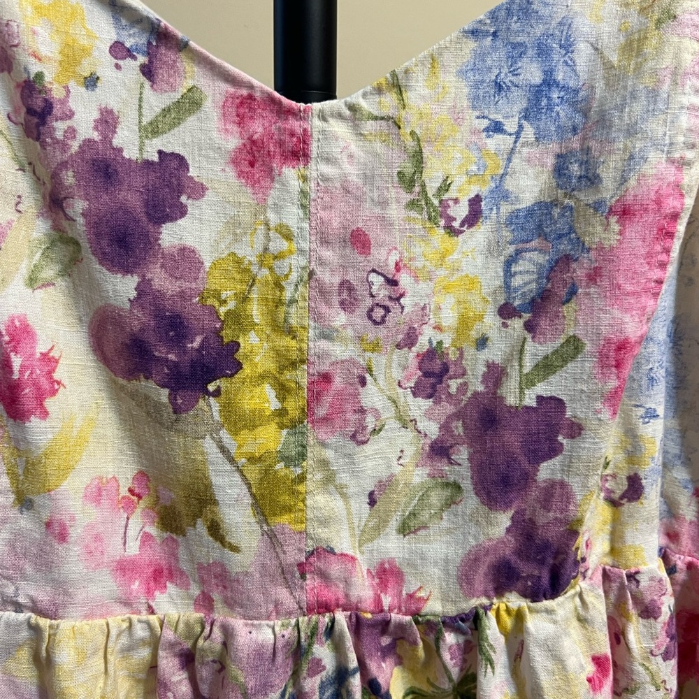 American Eagle Floral Spaghetti Strap ' Dress - Pink & Purple - Picture 2 of 4